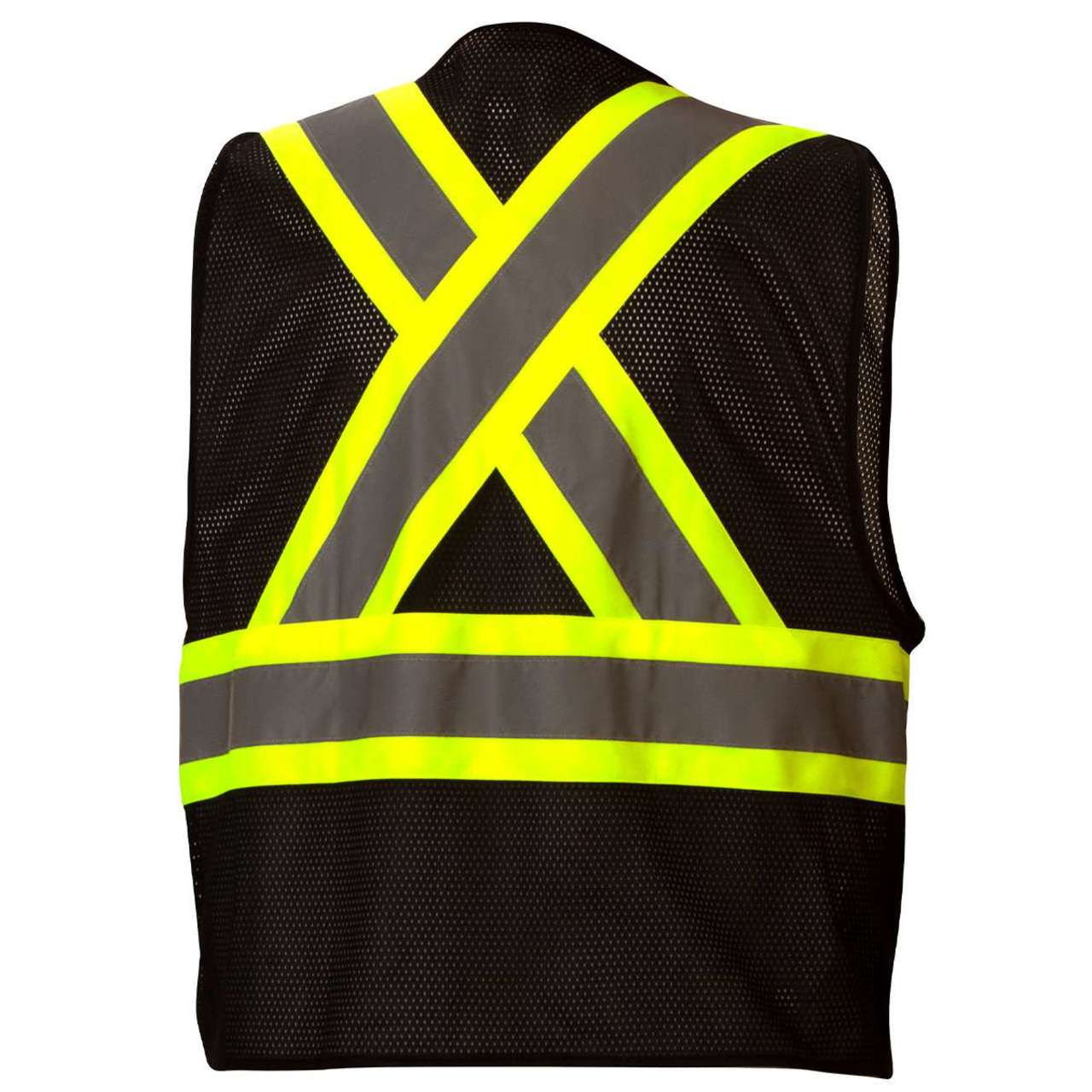 Pyramex RCZ2411 Type O Class 1 Enhanced Visibility Safety Vest Contrasting Color Trim with X Back - Image 2