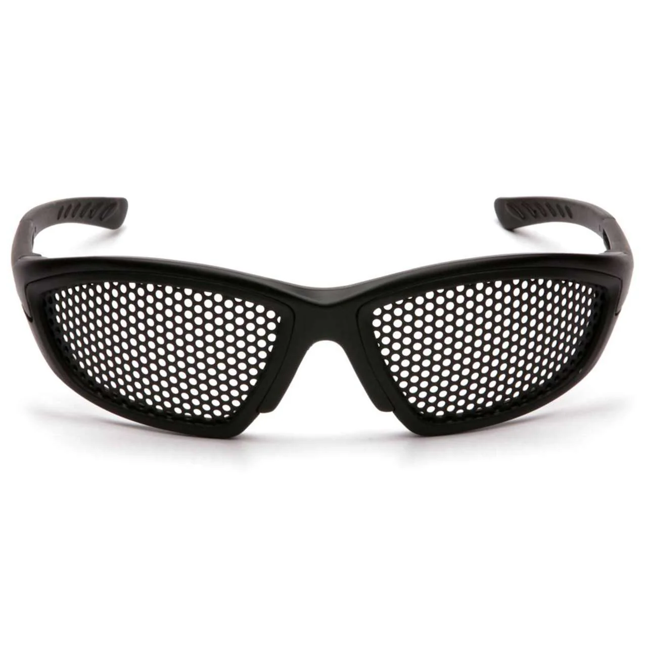 Pyramex Trifecta Safety Glasses, Punched Steel Lens, Black Frame - Image 2