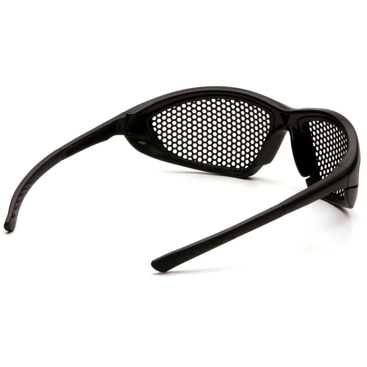 Pyramex Trifecta Safety Glasses, Punched Steel Lens, Black Frame - Image 4