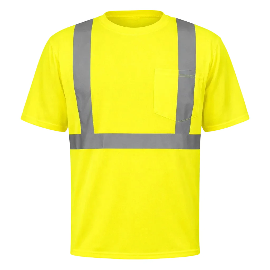 Rugged Blue Type R Class 2 Hi-Vis Wicking Short Sleeve T-Shirt