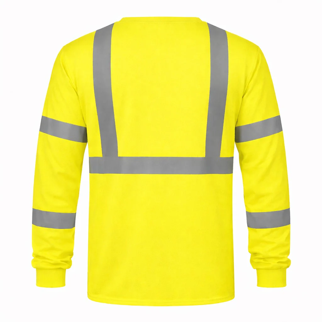 Rugged Blue Type R Class 3 Hi-Vis Long Sleeve Shirt, Hi-Vis Yellow - Image 2