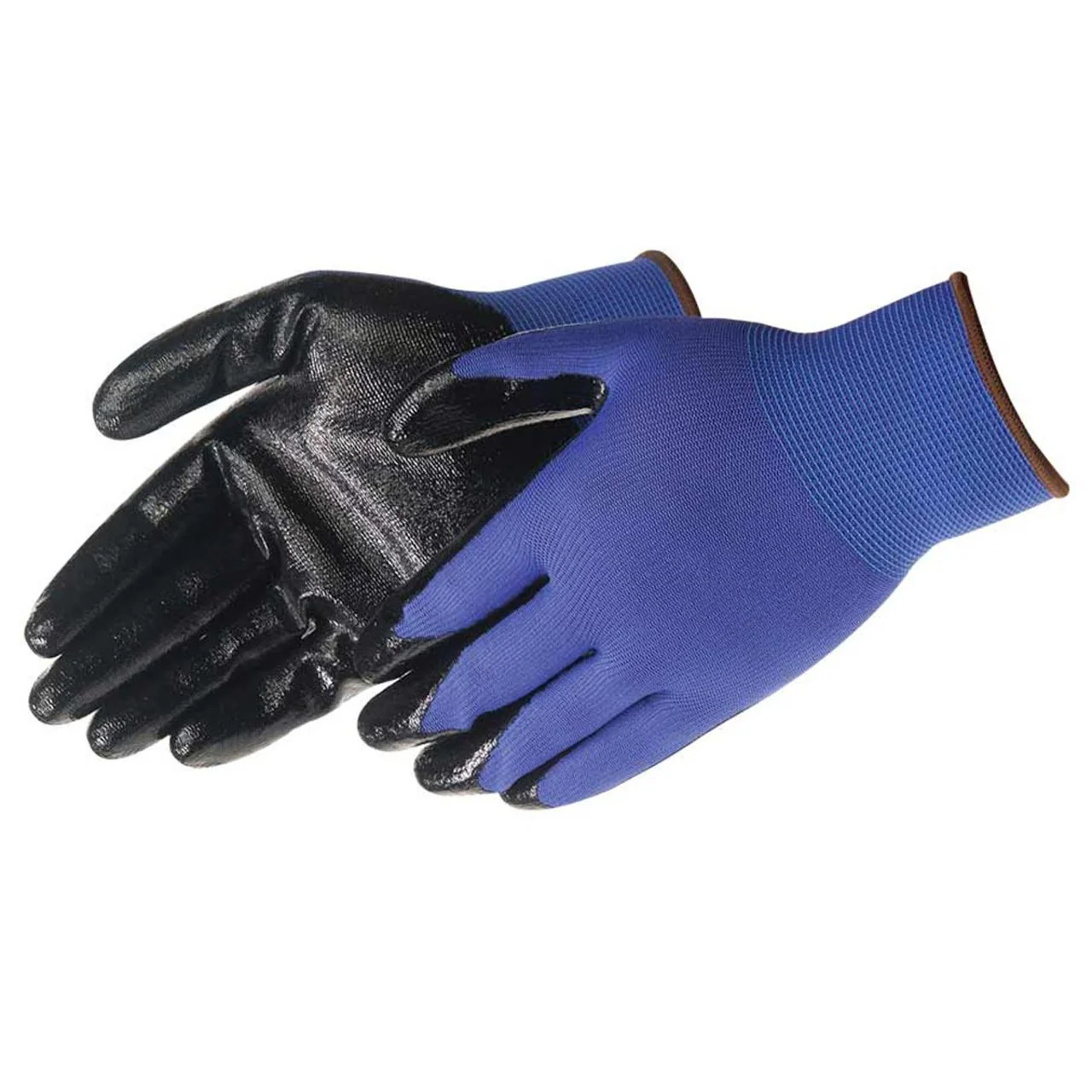 Rugged Blue GL400 Nitrile Coated Gloves, 12 Pairs - Image 5
