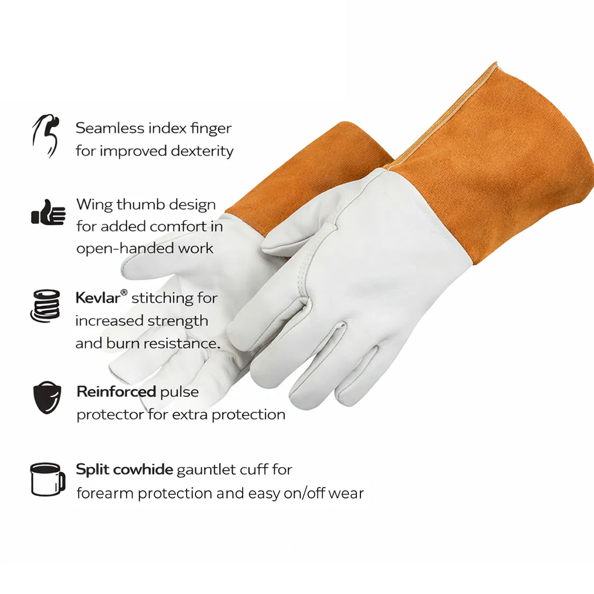 Rugged Blue GL300 MIG Welding Gloves - Image 3