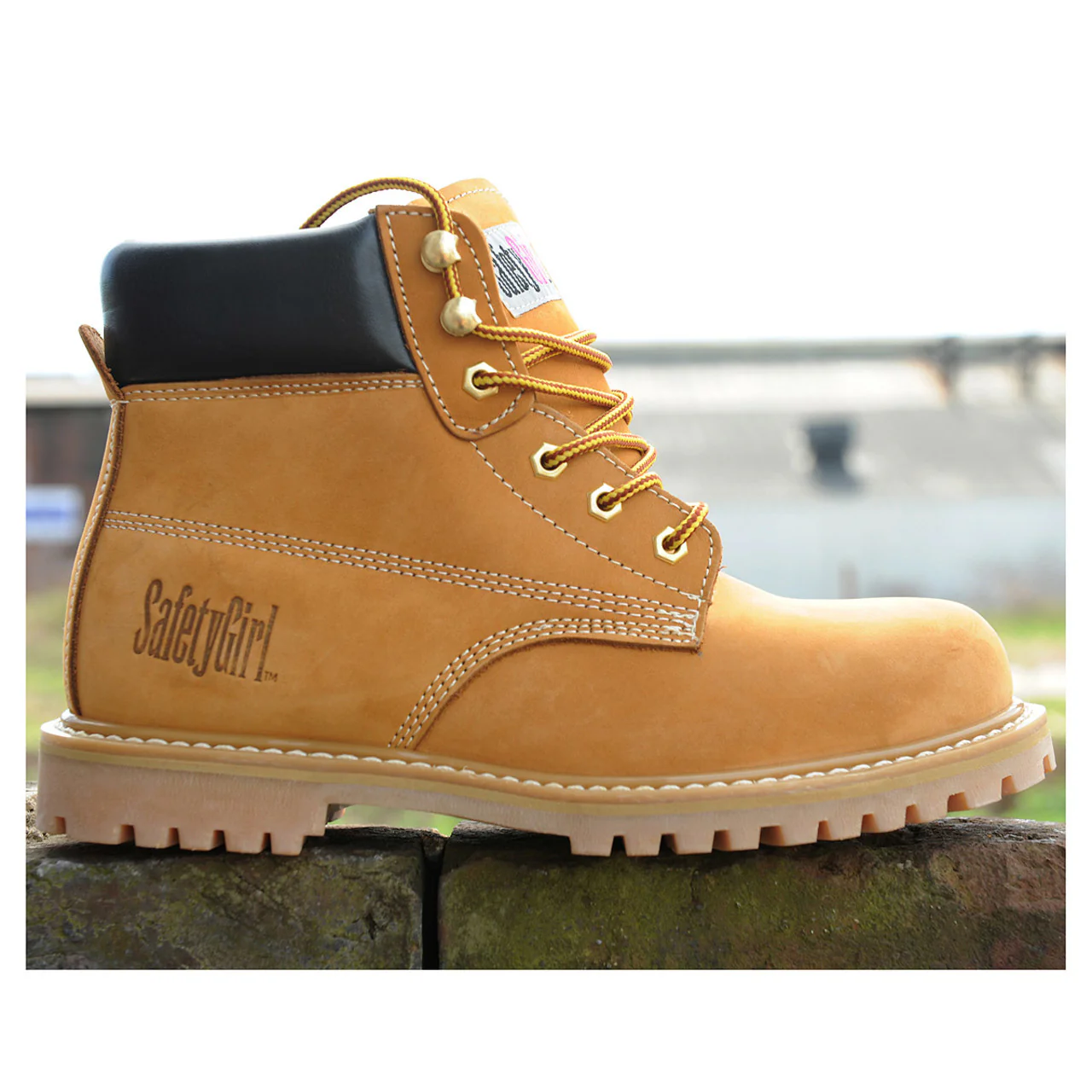 Safety Girl Women's Steel Toe Work Boots - Tan - Image 3