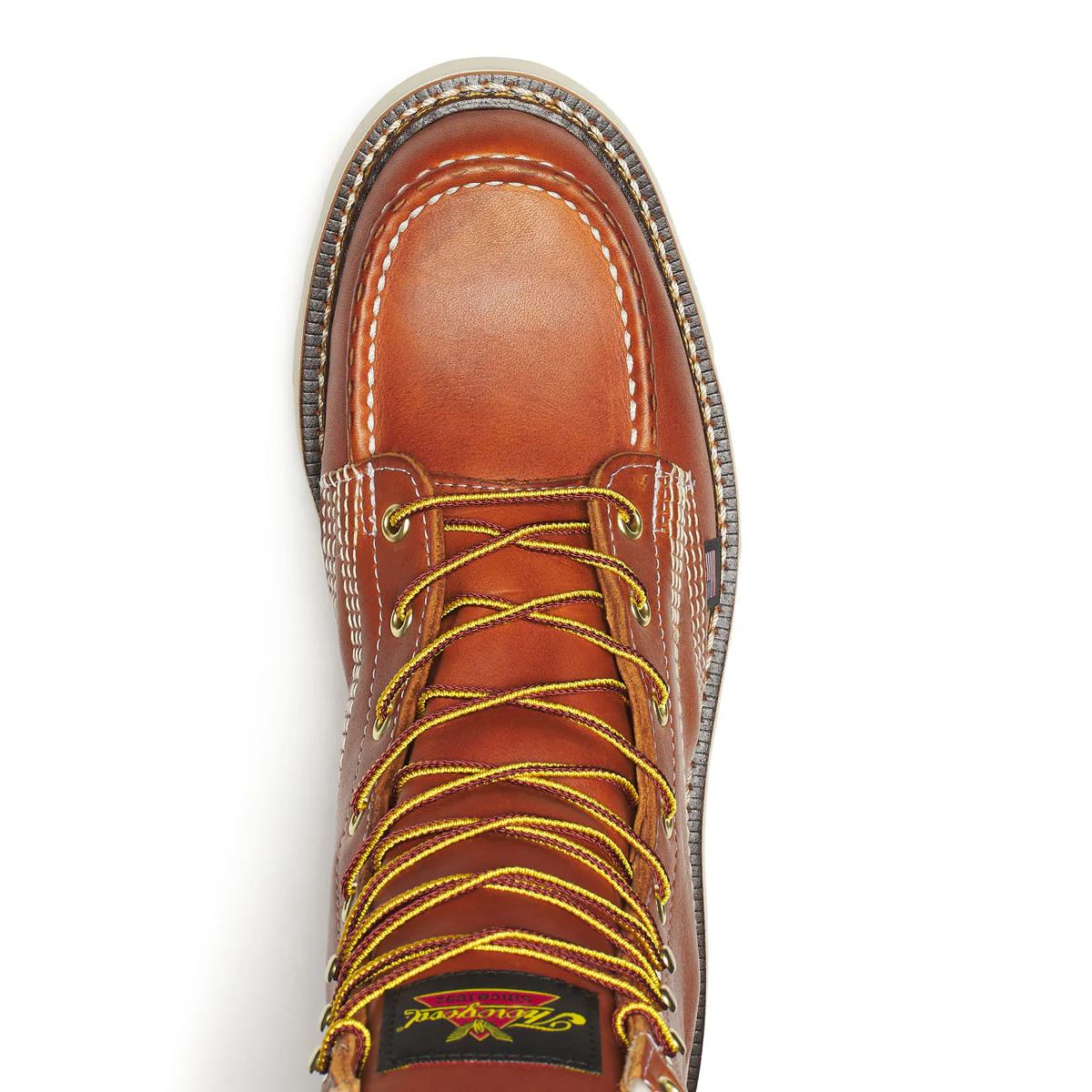 Thorogood Men's American Heritage 8" Moc Toe MAXWear Wedge™ Soft Toe Boots, 814-4201, Tobacco - Image 5