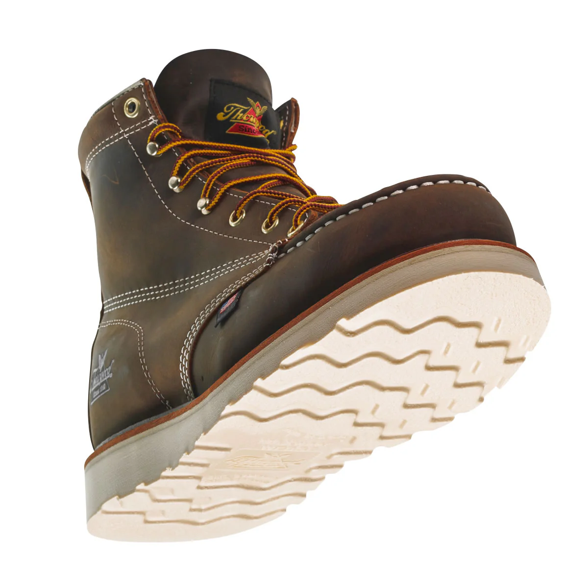 Thorogood Men's American Heritage 6" Trail Moc Toe MAXWear Wedge™ Safety Toe Boots, 804-4575, Crazy Horse - Image 7