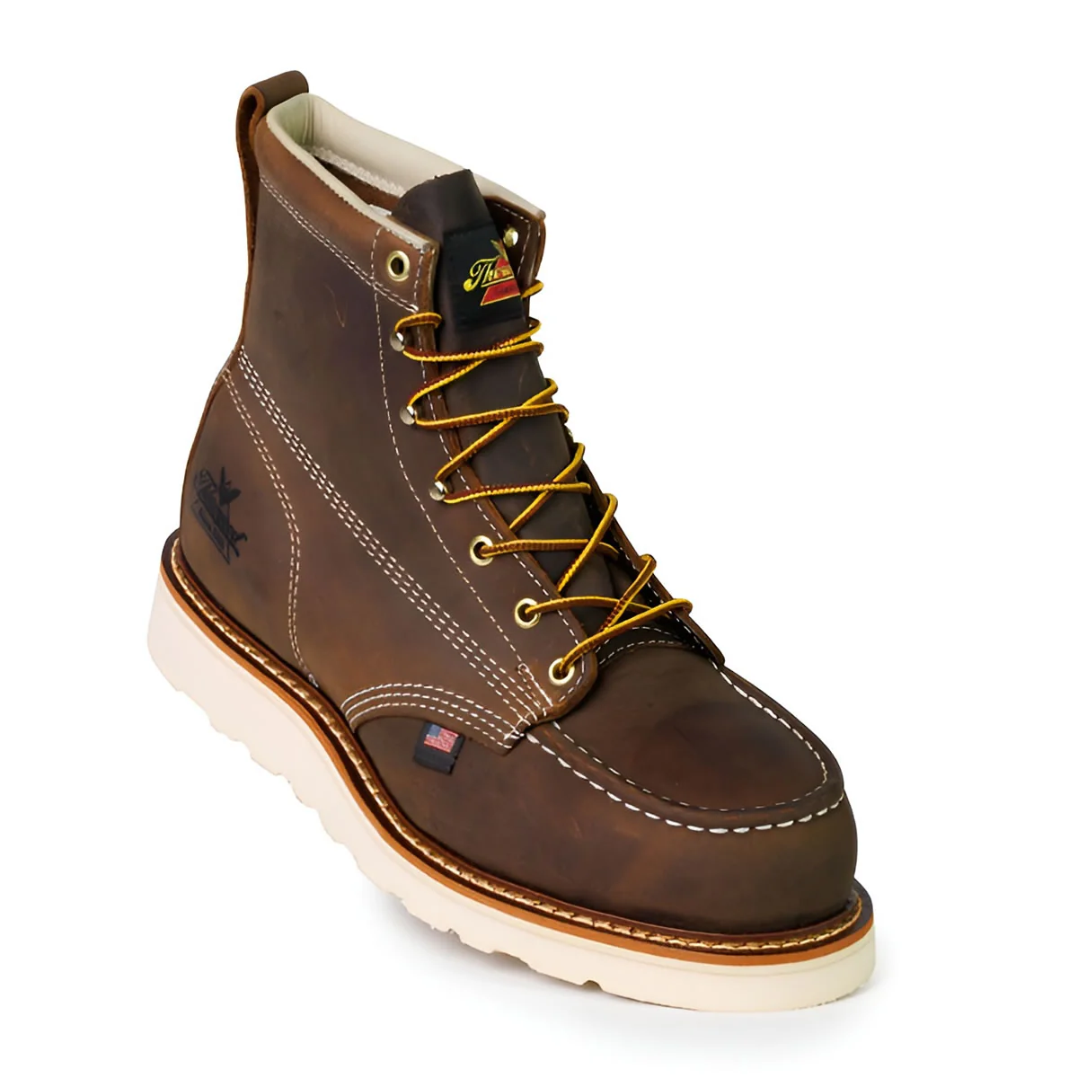 Thorogood Men's American Heritage 6" Trail Moc Toe MAXWear Wedge™ Safety Toe Boots, 804-4575, Crazy Horse - Image 8