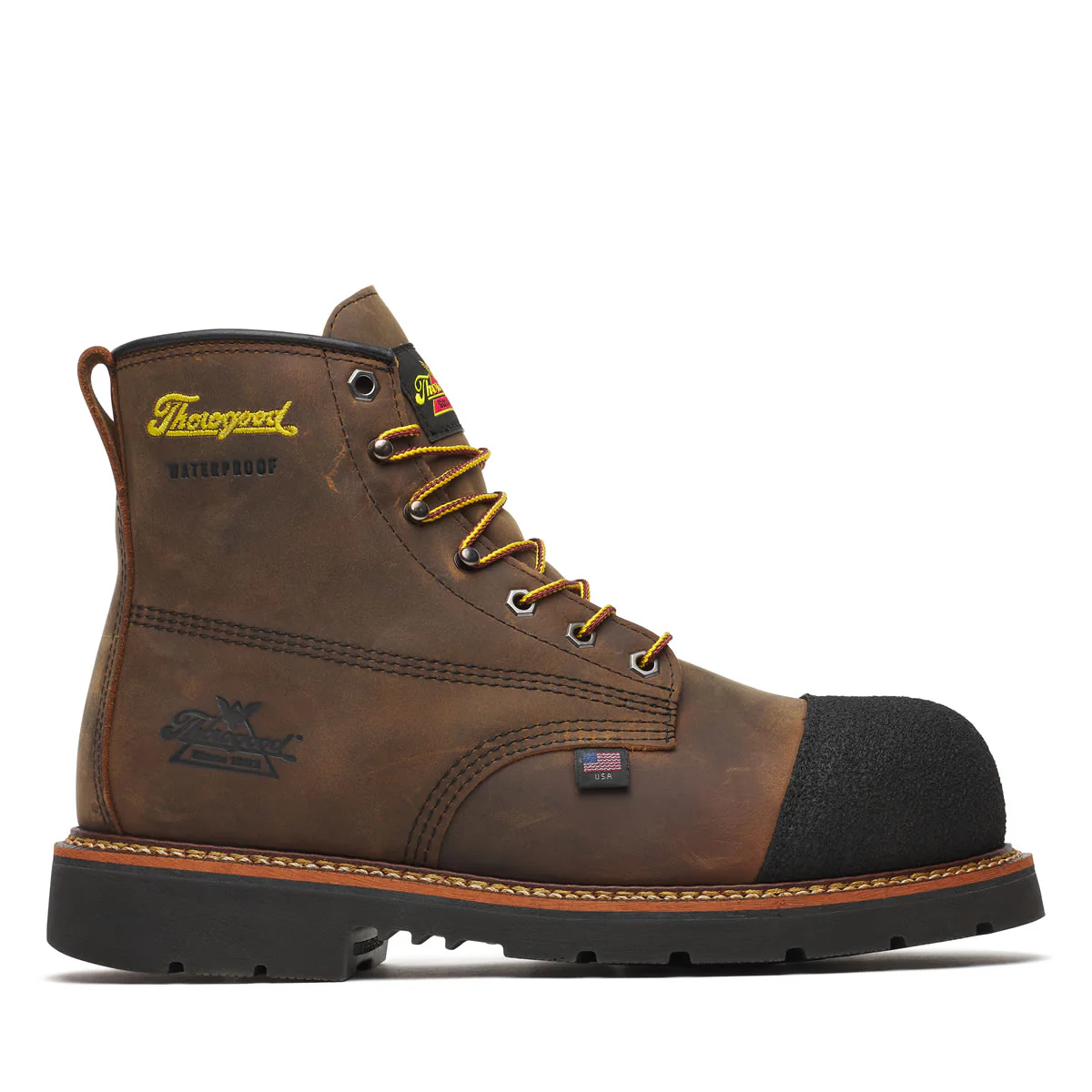Thorogood Men's Hammerhead 6" Nano Toe Boots, 804-4137, Crazy Horse Brown - Image 2