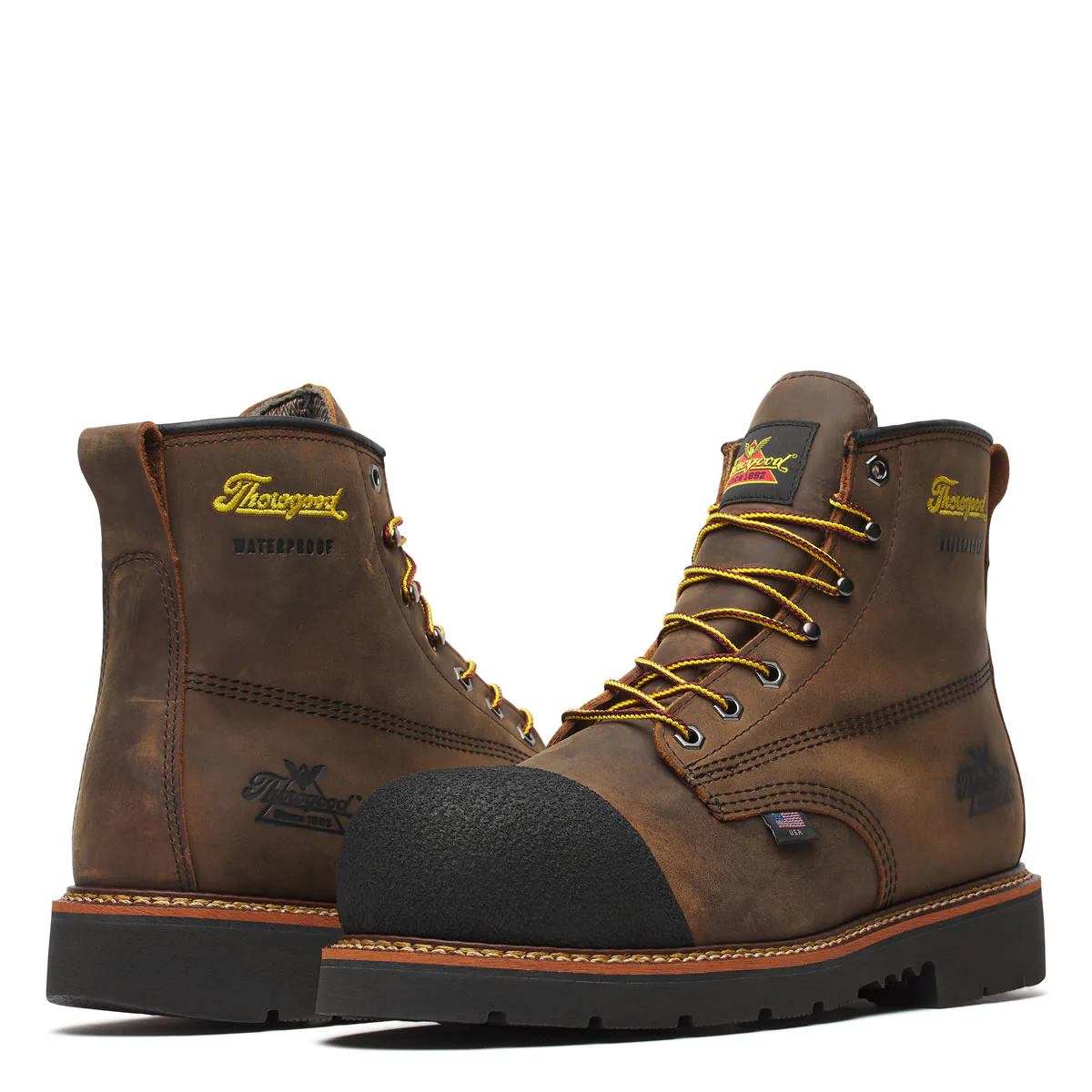 Thorogood Men's Hammerhead 6" Nano Toe Boots, 804-4137, Crazy Horse Brown - Image 3