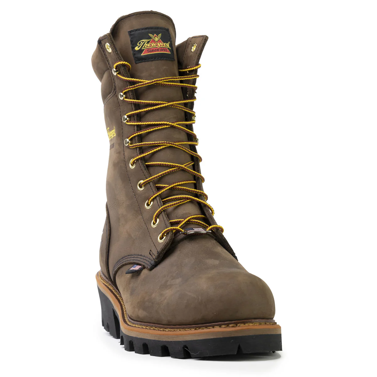 Thorogood Men's Logger Series 9" Waterproof Steel Toe Boots, 804-3555, Brown Stud Horse - Image 6