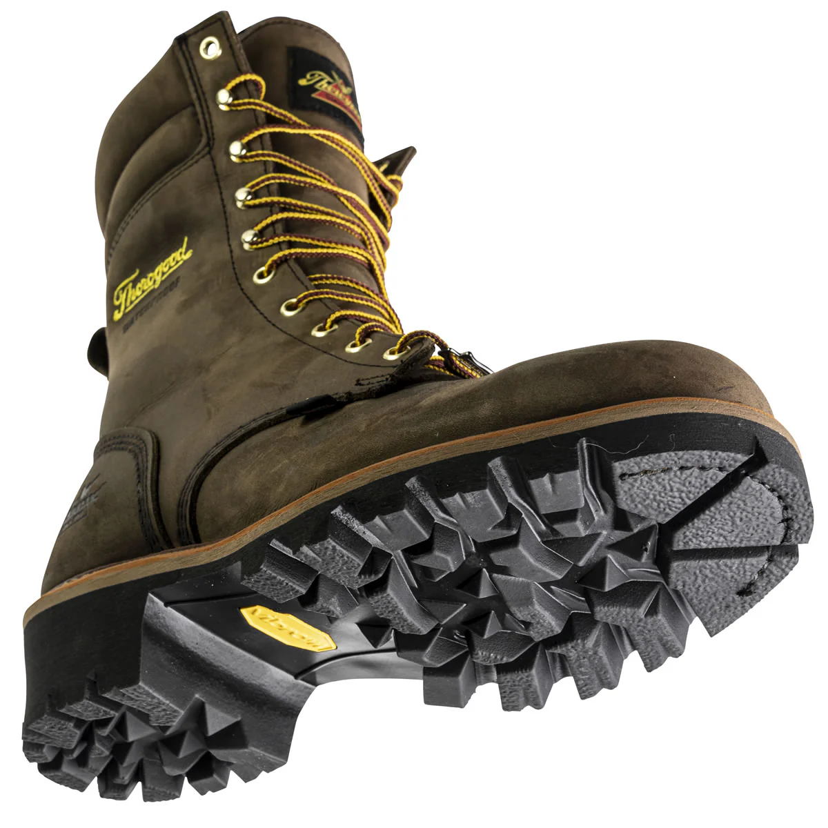 Thorogood Men's Logger Series 9" Waterproof Steel Toe Boots, 804-3555, Brown Stud Horse - Image 7