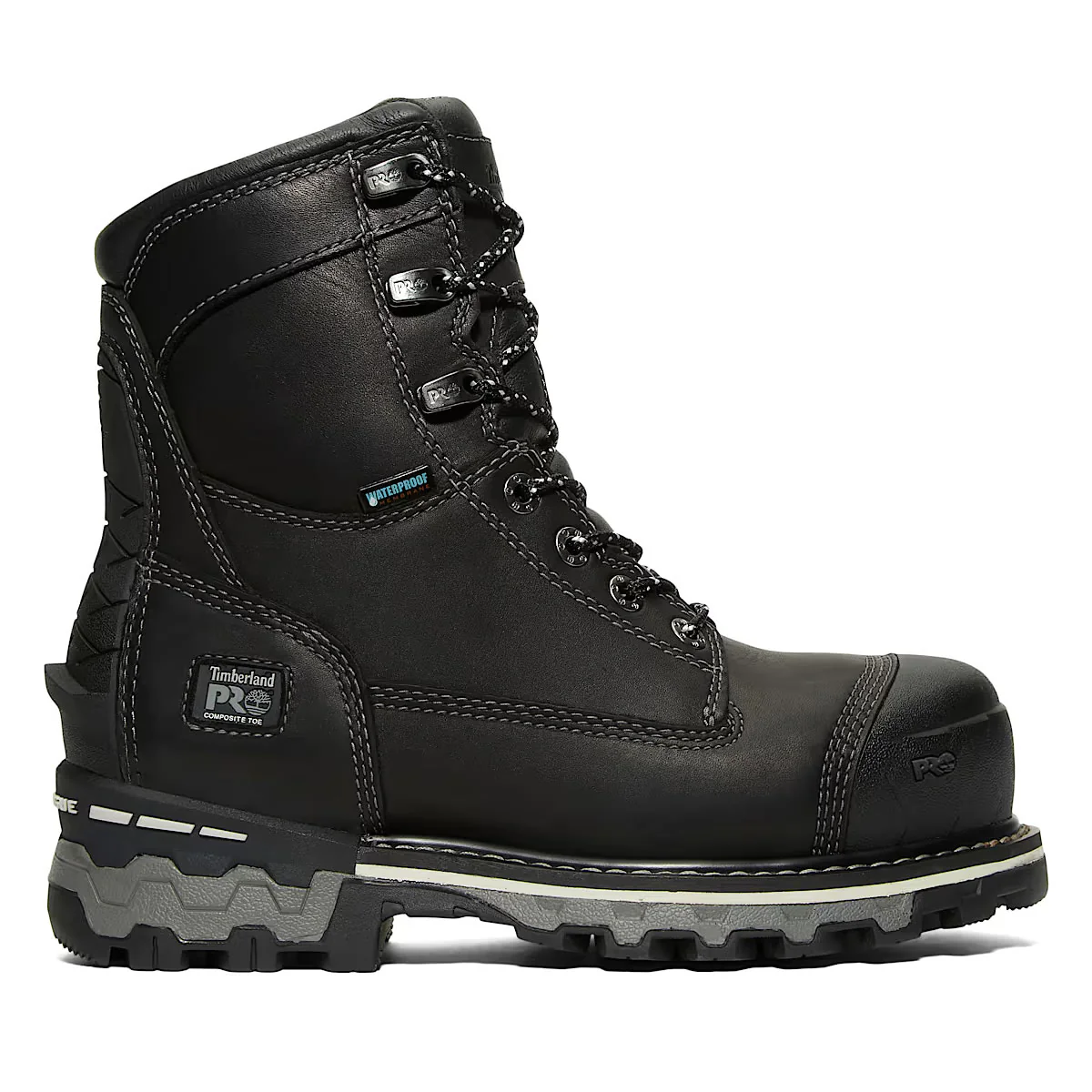 Timberland PRO Women's 8" Boondock Comp-Toe Waterproof Insulated CSA Boots, TB0A5R7K001, Black