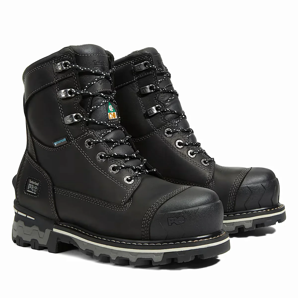 Timberland PRO Women's 8" Boondock Comp-Toe Waterproof Insulated CSA Boots, TB0A5R7K001, Black - Image 2