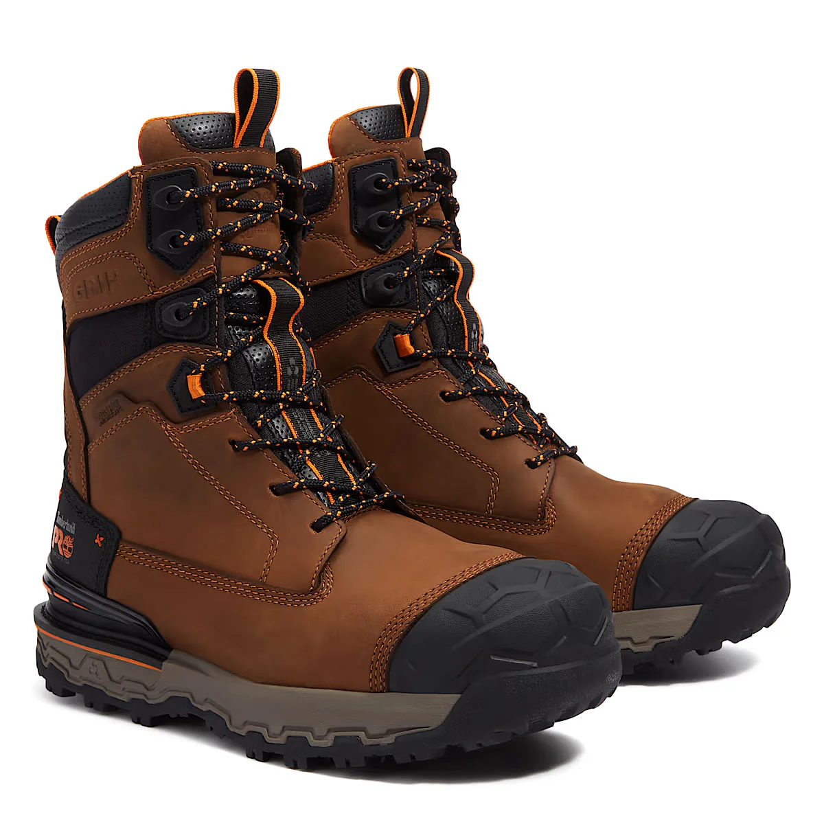 Timberland PRO 8" Boondock Ultralight Comp-Toe Waterproof Boots, TB0A648YEM8, Brown - Image 2