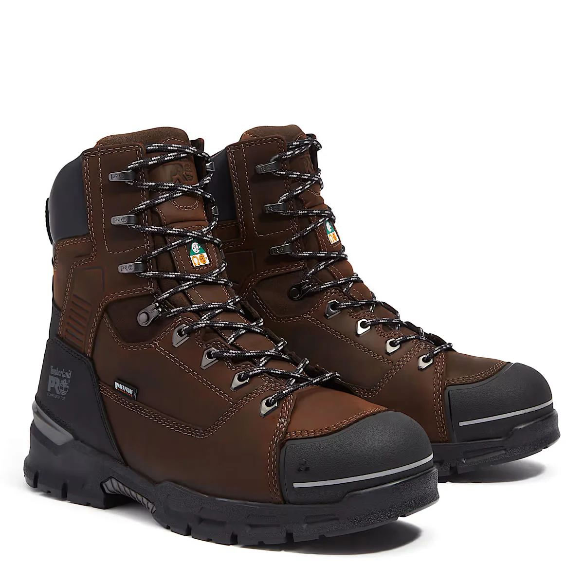 Timberland PRO 8" Endurance EV Comp-Toe Waterproof Insulated CSA Boots, Brown, Medium - Image 2