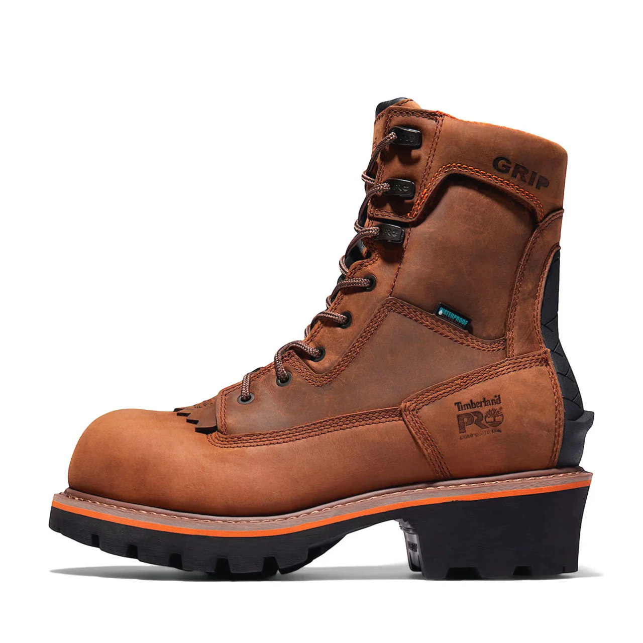 Timberland PRO Men's Evergreen 8" Waterproof EH Composite Toe Logger Boots, TB1A267H2141 - Image 5