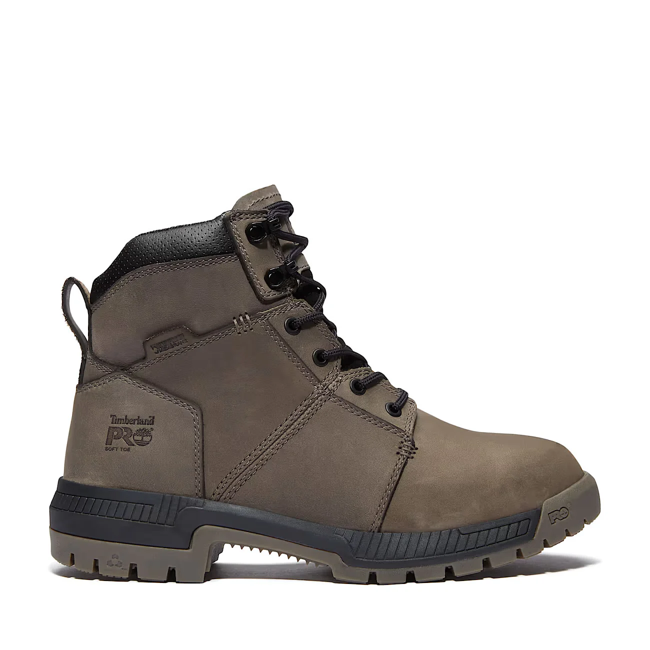 Timberland PRO Men's 6" Montauk Soft Toe Waterproof Leather Boots, TB0A647QEJO, Gray