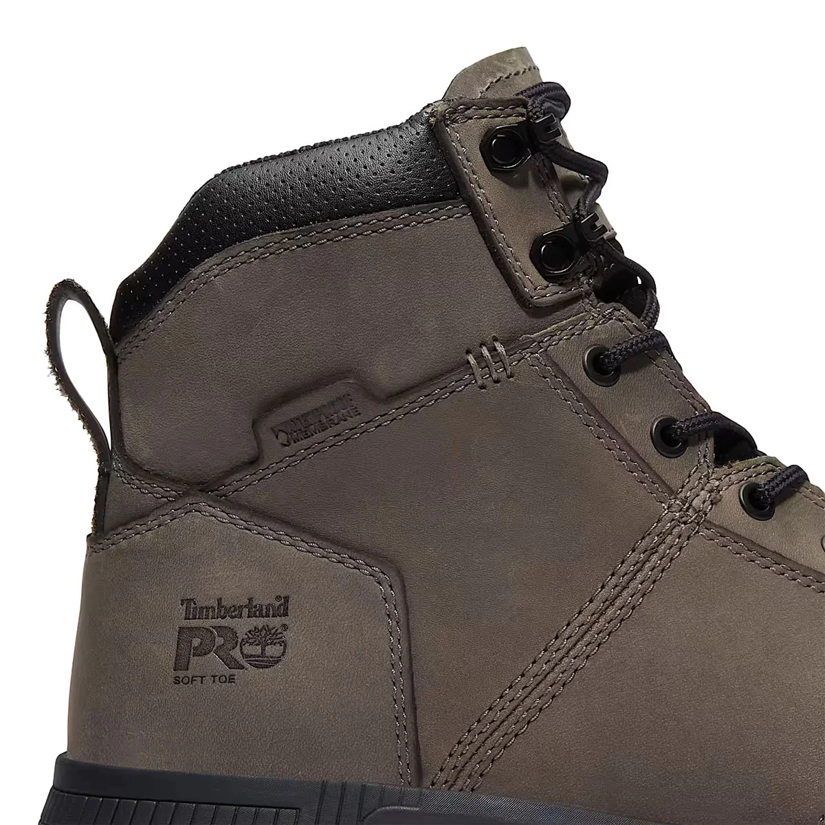 Timberland PRO Men's 6" Montauk Soft Toe Waterproof Leather Boots, TB0A647QEJO, Gray - Image 5