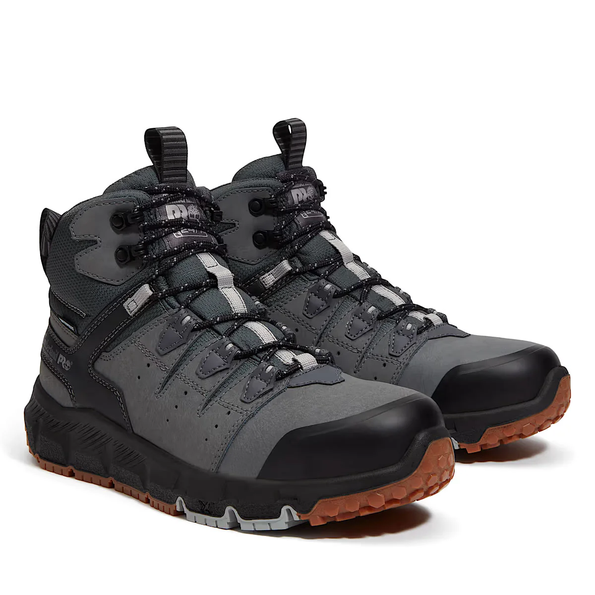 Timberland PRO Men's 6" Tempe Alloy-Toe Waterproof Leather Boots, TB0A67G3EJO, Gray - Image 2