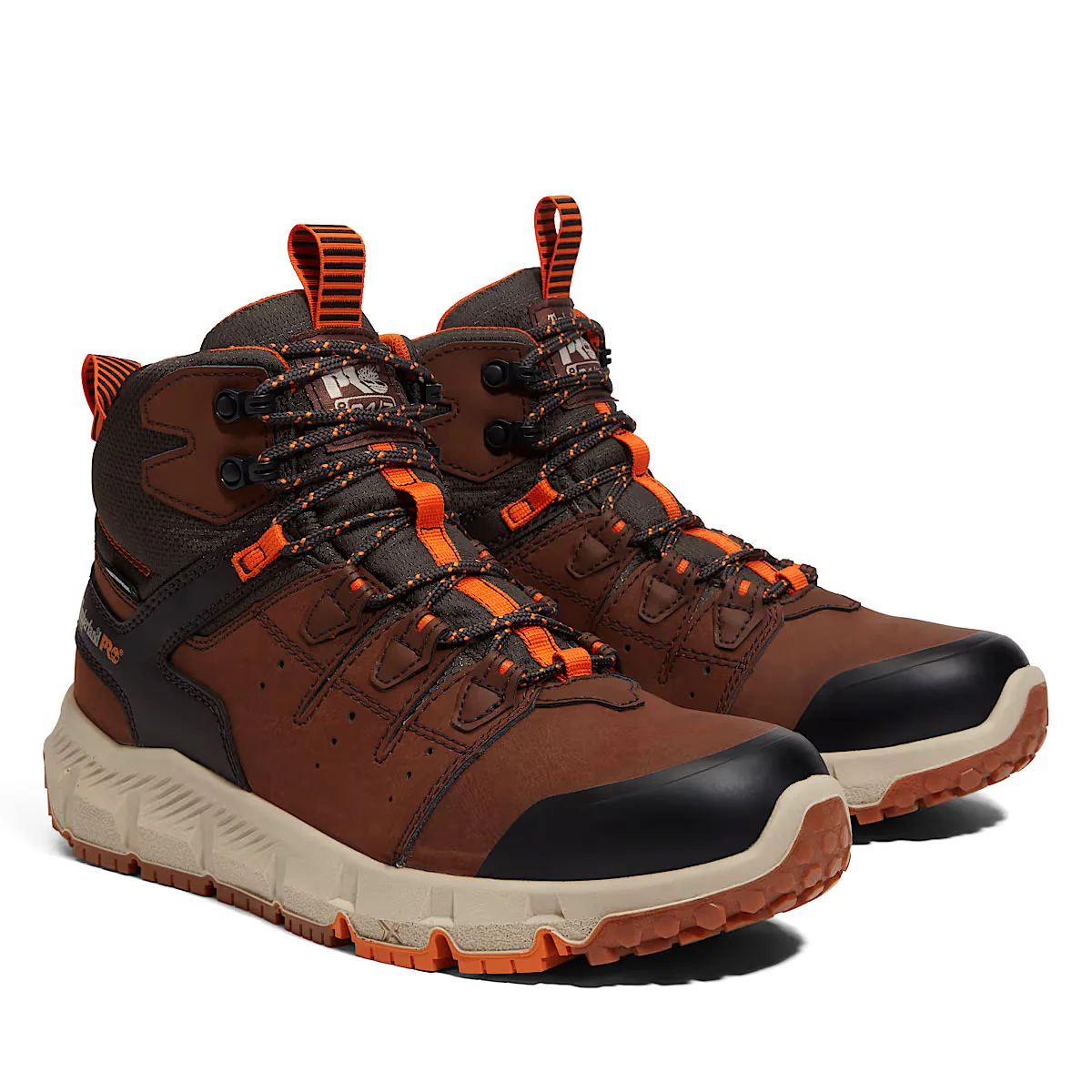 Timberland PRO Men's 6" Tempe Soft-Toe Waterproof Leather Boots, Brown, Medium - Image 2