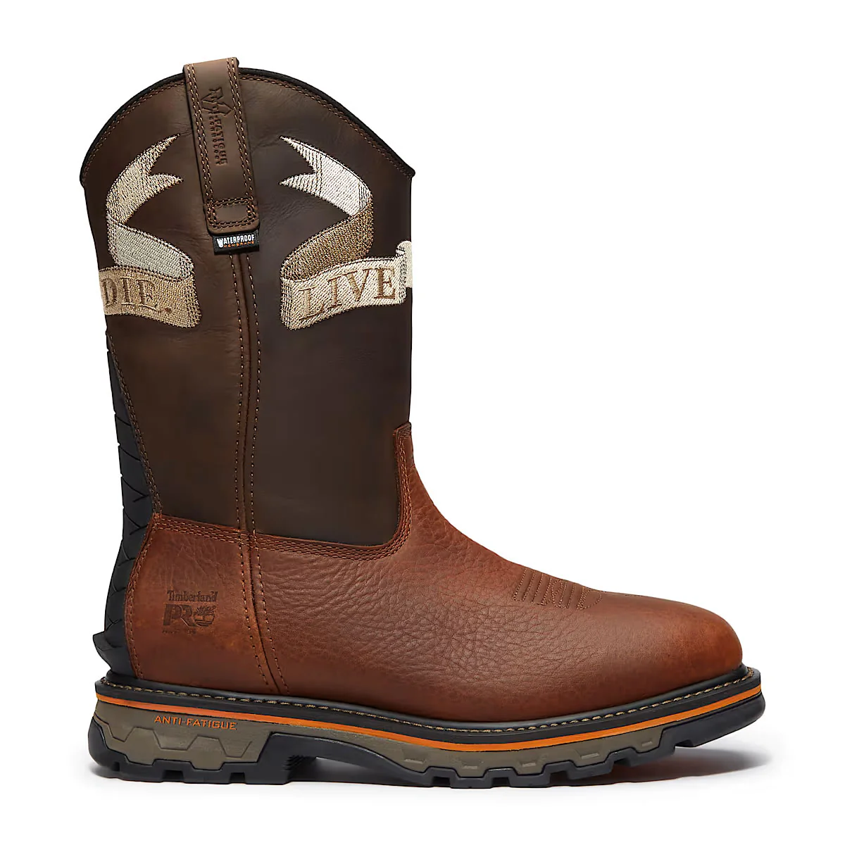Timberland PRO True Grit Live Free Pull-On Soft-Toe Waterproof Boots, TB0A42JGEM4, Brown