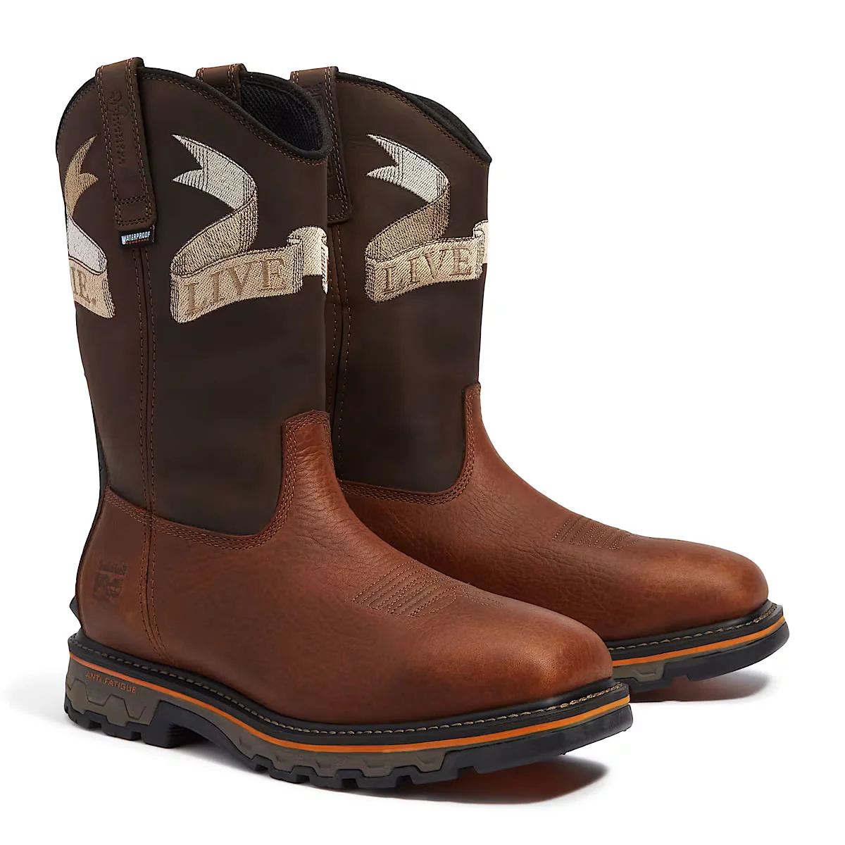 Timberland PRO True Grit Live Free Pull-On Soft-Toe Waterproof Boots, TB0A42JGEM4, Brown - Image 2