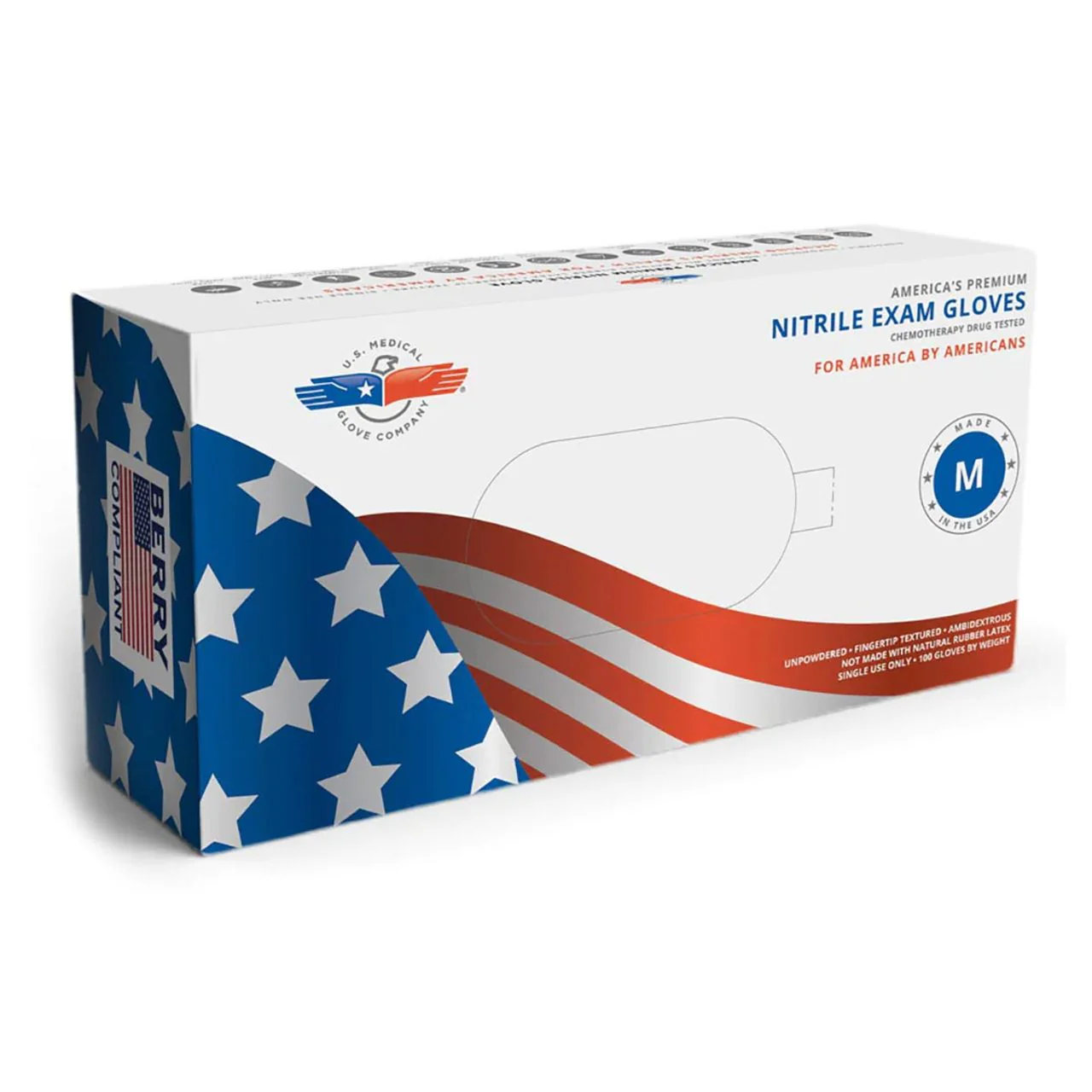 Disposable Nitrile Exam Gloves, 4 mil, Made in USA, Blue, Box of 100 - Image 6